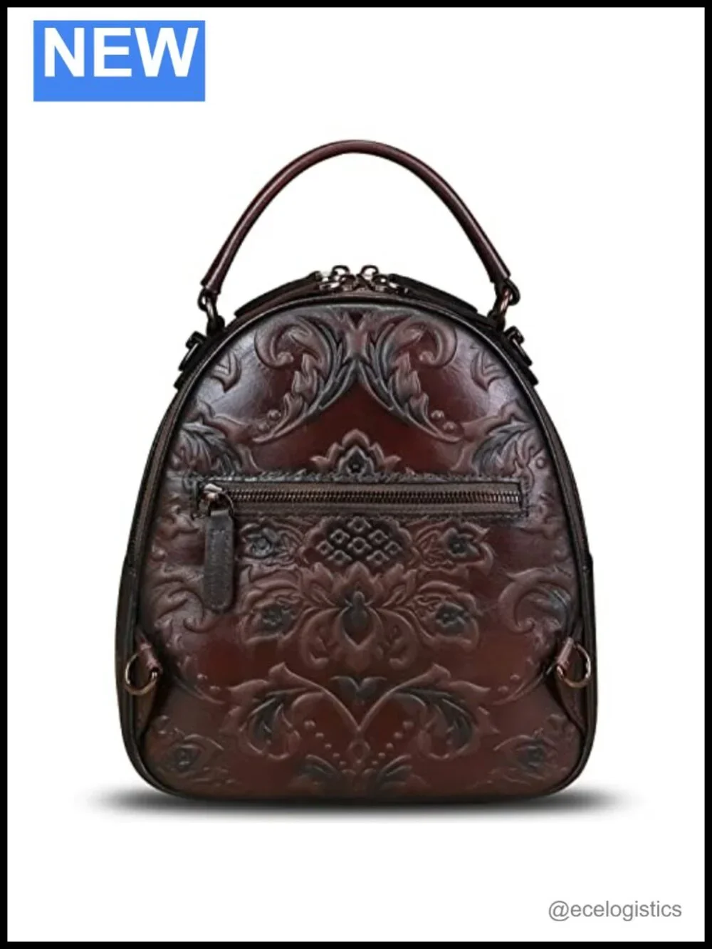 Genuine Leather Backpack for Women Crossbody Shoulder Bag Vintage Rucksack